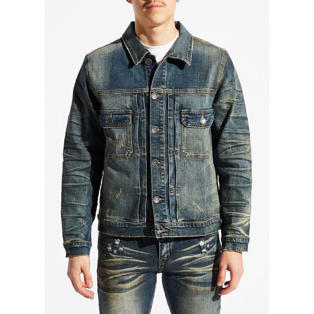 Embellish Alisha  Distressed Denim  Stretch  Mens  Jackets  Size M.